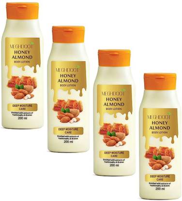 MEGHDOOT Honey Almond Body Lotion for Winter Deep Moisture Care Soft and Glowing Skin