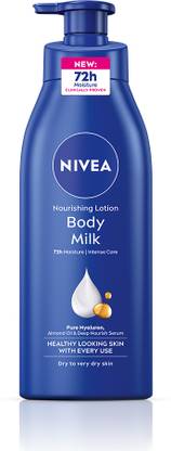 NIVEA Body Milk, Moisturizer Lotion, with Deep Moisture Serum, Almond Oil & Vitamin E