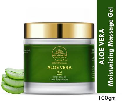 Wildflower essentials 100% Pure & Natural Aloe Vera Moisturizing Massage Gel For Dull & Dry Skin