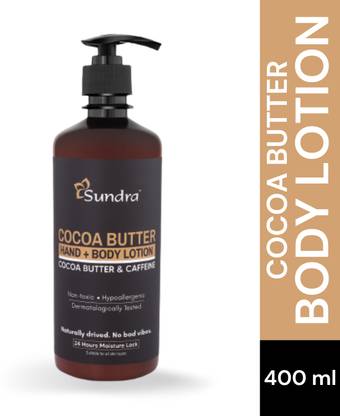 sundra Cocoa Butter Hand & Body Lotion with Cocoa Butter & Caffeine