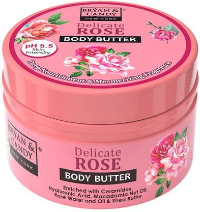 Bryan & Candy Delicate Rose Body Butter | Ph5.5 Skin Friendly | 72hrs Moisturization