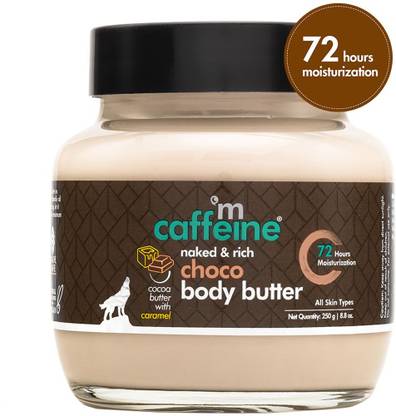 mCaffeine Choco & Shea Body Butter Lotion, 72Hr Moisturisation, Reduces Dry Skin