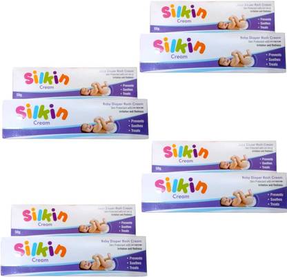 DOOMSDAY SILKIN DIAPER RASH CREAM FOR BABIES SOFT & SMOOTH SKIN PACK OF 50g x 4