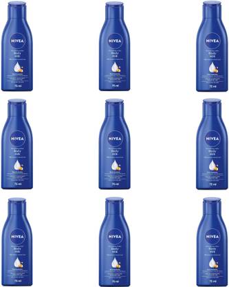 NIVEA BODY MILK BODY LOTION 75 ML ( PACK OF 9 )