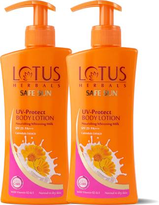 LOTUS HERBALS Safe Sun UV Protect Body Lotion SPF 25 PA+++_250ml ( Pack Of 2 )