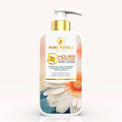 Pure petals luxurious unisex body lotion is enriched with natural ingredient to nourish skin