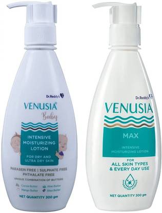 venusia Baby Intensive Moisturizing Lotion ,300g & Max Moisturizing Lotion ,300 g