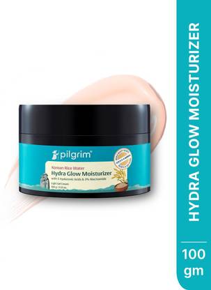 Pilgrim Korean Rice Water Hydra Glow Moisturizer|Light Gel & Instant Glass Skin Glow