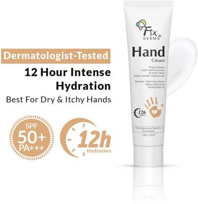 Fixderma Hand Cream with Cocoa Butter, Deep Hydrating Dry & Rough Skin for Men & Women