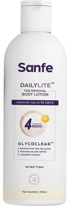 Sanfe Dailylite Tan Removal Body Lotion For Women, Detan Lotion, Glycoclear Technology