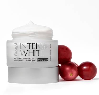RAAGA PROFESSIONAL Intense White Day Cream | Red Flesh Grape Stem Cells with SPF 30 PA+++