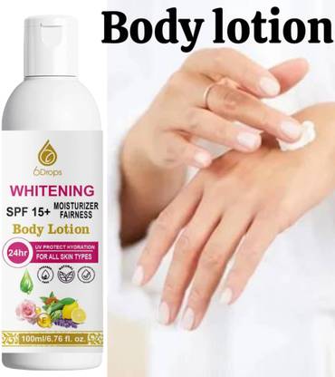 6Drops Body Lotion For Unisex Moisturizer Fairness SPF15+ (100 ml)