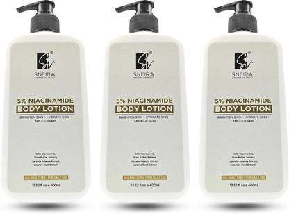 SNEIRA 5% NIACINAMIDE Body Lotion (PACK OF 3)
