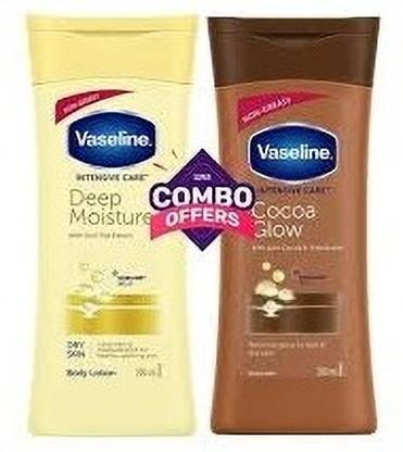 Vaseline Deep moisturiser + Cocoa Body Lotion 100G X 2N