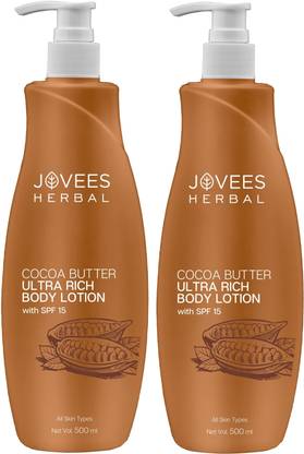 JOVEES Herbal Cocoa Butter Ultra Rich Hand and Body Lotion (Pack of 2)