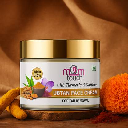 mom touch Ubtan Oil-Free Face Moisturizer with Turmeric & Saffron for Skin Brightening