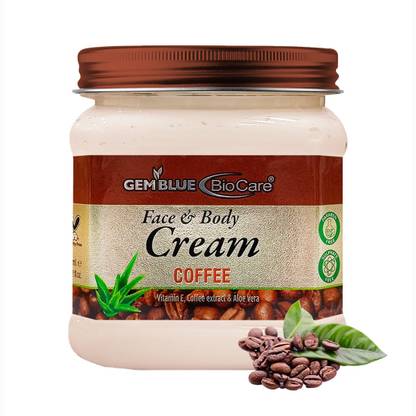 GEMBLUE BIOCARE Coffee Cream for Face and Body, Enriched with Coffee Extract & Aloe vera, 385ml