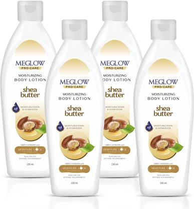 meglow Shea Butter Body Lotion � 48H Deep Nourishment for Silky Radiant Skin