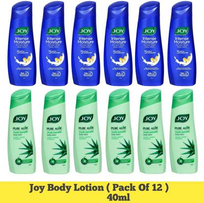 Joy INTENSE MOISTURE LOTION 40ML PACK OF 6 WITH PURE ALOE LOTION 40ML PACK OF 6