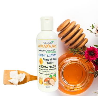 YAS NATURAL Honey Shea Butter Whitening Body Lotion For Moisturizing Fairness