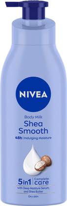 NIVEA Body Milk Shea Smooth, Moisturizer Lotion, with Deep Moisture Serum, Shea Butter