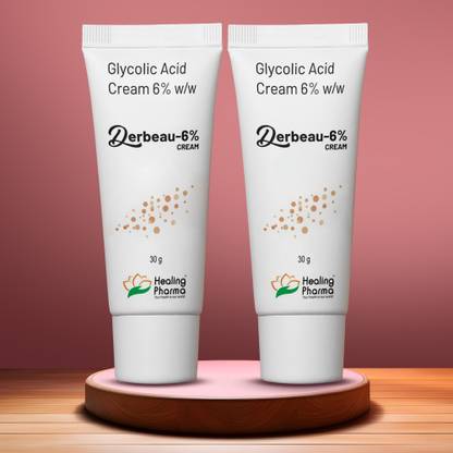 healing pharma Derbeau Glycolic Acid Cream 6% W/W (Pack of 2)