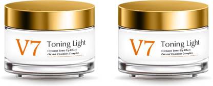 MULLICA V7 Toning Light Cream (Pack of 2) | Brightening Face & Even Skin Tone