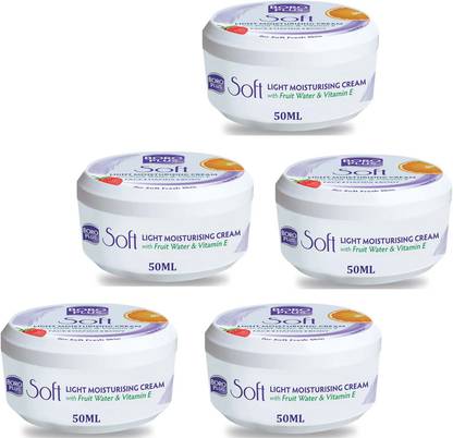 BOROPLUS Soft Light Moisturising Cream Fruits For Soft Fresh Skin Pack of - 50ml x 5