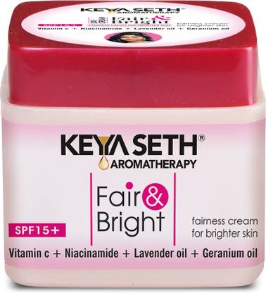 KEYA SETH AROMATHERAPY Fair & Bright Day Cream SP15+, Skin Brightening & Whitening, with Vitamin C