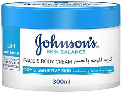 JOHNSON'S Skin Balance Face & Body Cream For Dry & Sensitive Skin