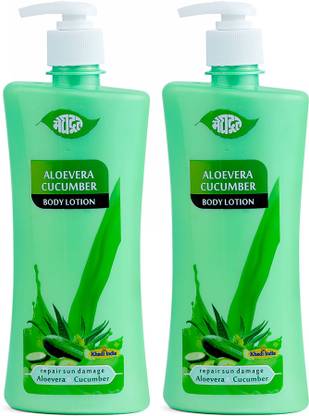 MEGHDOOT Aloevera Cucumber Body Lotion 500ml (Pack of 2)