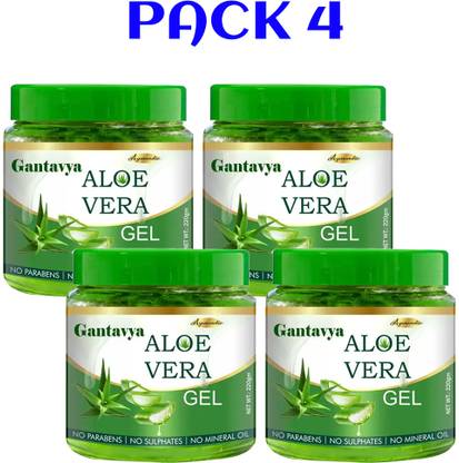 Gantavya Aloe Vera Gel Free from Sulphates | 100% Vegan & Fragrance Free Men & Women
