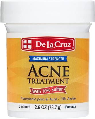 De La Cruz Max Strength Acne Treatment Sulphur Ointment Cream 2.6 Oz