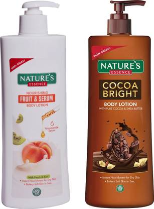 Nature's Essence FRUIT LOTION+COCOA BRIGHT 400ML 2PC