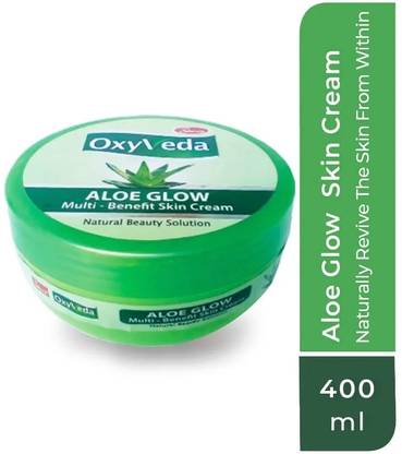 Simco Oxyveda Aloe Glow Multi-Benefit Skin Cream, 400 ml
