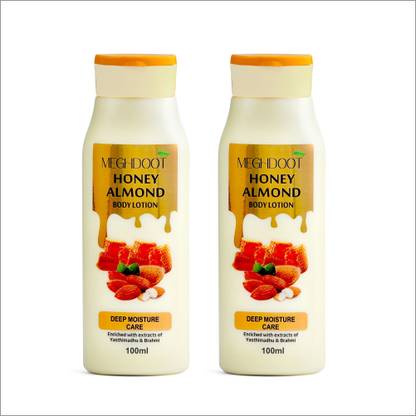 MEGHDOOT Honey Almond Body Lotion Deep Moisture Care(100ml) Pack of 2