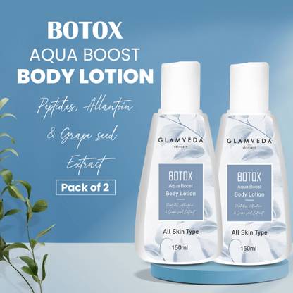 GLAMVEDA Botox Aqua Boost Advanced Anti-Aging Body Lotion( Pack Of 2)| All skin types