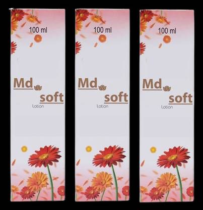 Mdsoft Md Soft Lotion for totally protect of skin,pack of 3,100ml