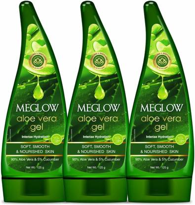 meglow Aloevera Gel with Cucumber for Hydrated, Moisturized, Bright & Glowing Skin