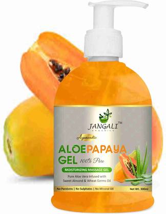 Pure Jangali Organics Papaya Hydrating Face Gel with Alovera & Vit-E for Anti-Ageing, Blemish Free