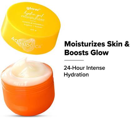 Aqualogica Glow+ Hydra Gel Moisturizer with Vitamin C & Papaya Non Sticky & Quick Absrobing