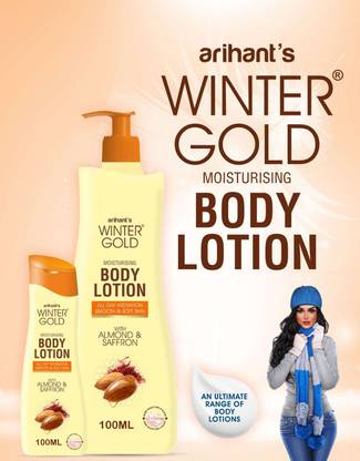 Winter GOLD MOISTURISING BODY LOTION 100ML, PACKS OF 3.