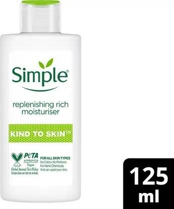 Simple imported Skin Skin Replenishing Rich Moisturiser 125ml Women