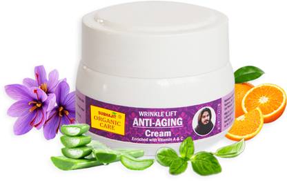 SUBHAJIT ORGANIC CARE Anti Aging Cream With Basil, Tea Tree, Saffron For All Skin Types