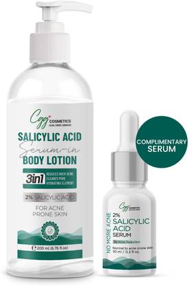 CGG Cosmetics 2% Salicylic Acid Serum in Body Lotion & Free 10ml Sample of 2% Salicylic Serum