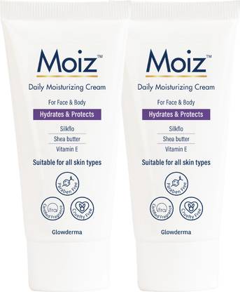 Moiz Daily Moisturizing Cream | Face & Body | Shea Butter| Vitamin E | Pack of 2