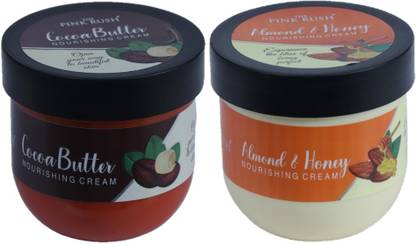 THE PINK RUSH Cocoa Butter Almond & Honey Body Cream Pack of 2 Combo
