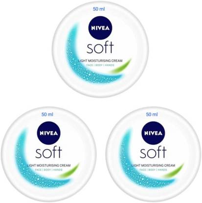 NIVEA Soft Light Moisturising Cream 50 ML (Pack Of 3)
