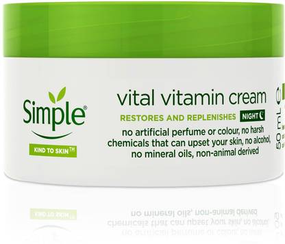 Simple Vital Vitamin Night Cream Restores and Replenishes 50mL