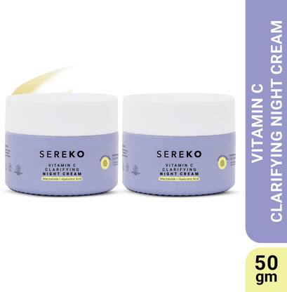 SEREKO Clarifying Night Face Moisturiser With Vitamin C Reduces Dullness and Boost Glow